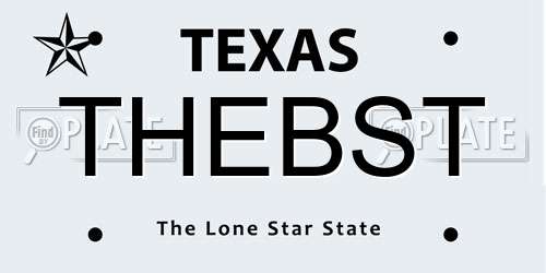 THEBST Texas License Plate