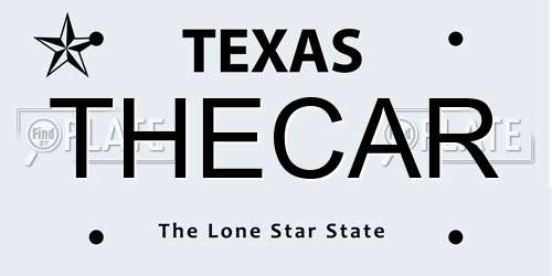 THECAR Texas License Plate