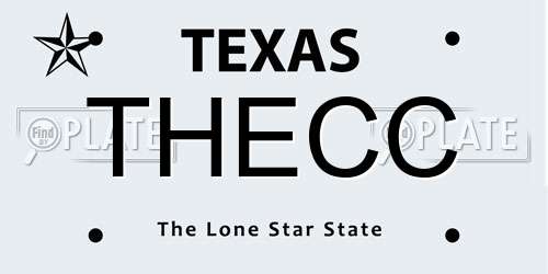 THECC Texas License Plate