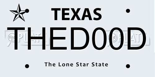 THED00D Texas License Plate