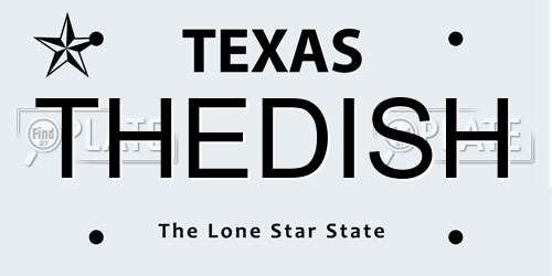 THEDISH Texas License Plate