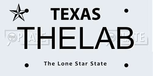 THELAB Texas License Plate