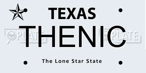THENIC Texas License Plate