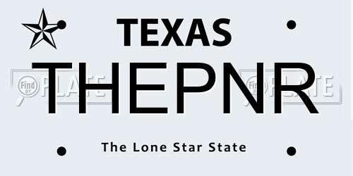 THEPNR Texas License Plate