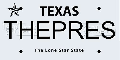 THEPRES Texas License Plate