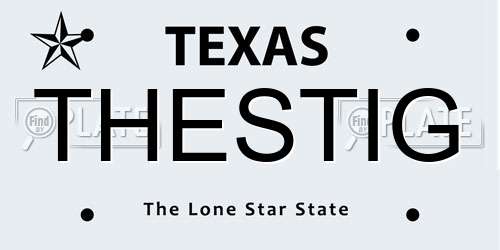 THESTIG Texas License Plate