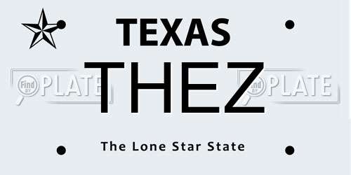 THEZ Texas License Plate