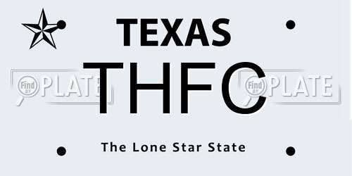 THFC Texas License Plate