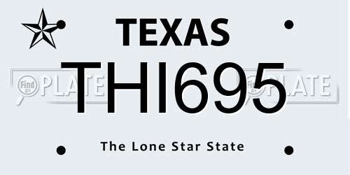 THI695 Texas License Plate