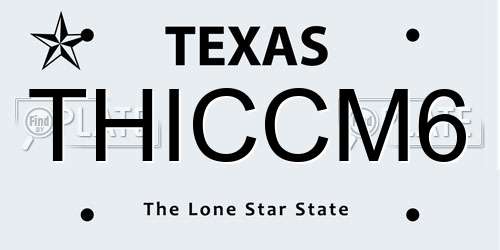 THICCM6 Texas License Plate