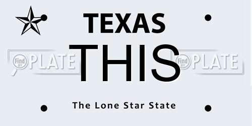 THIS Texas License Plate