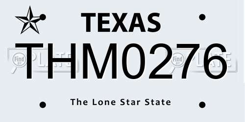 THM0276 Texas License Plate