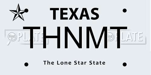 THNMT Texas License Plate