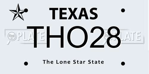 THO28 Texas License Plate