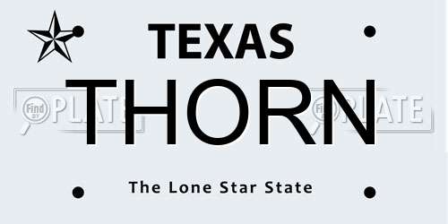 THORN Texas License Plate