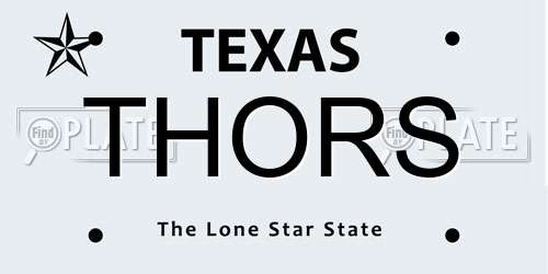 THORS Texas License Plate