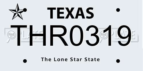 THR0319 Texas License Plate