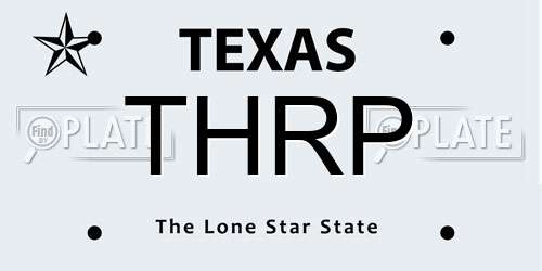 THRP Texas License Plate
