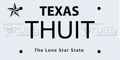 THUIT Texas License Plate