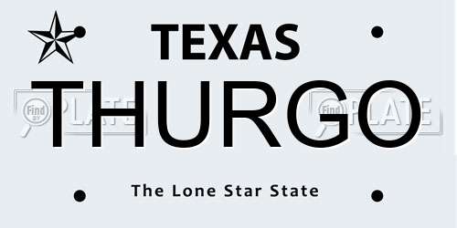 THURGO Texas License Plate