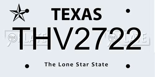 THV2722 Texas License Plate