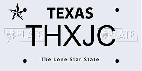 THXJC Texas License Plate