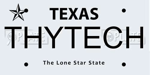 THYTECH Texas License Plate