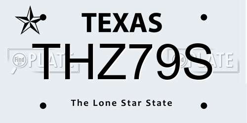 THZ79S Texas License Plate