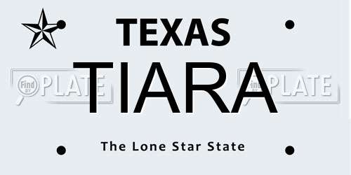 TIARA Texas License Plate