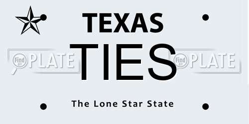 TIES Texas License Plate
