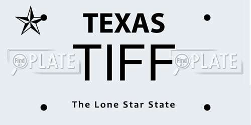 TIFF Texas License Plate