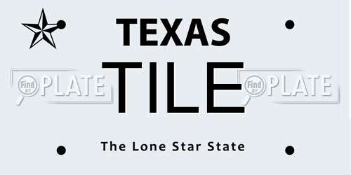 TILE Texas License Plate