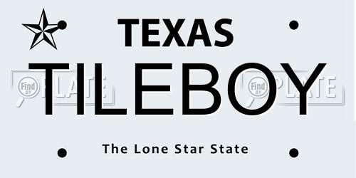 TILEBOY Texas License Plate