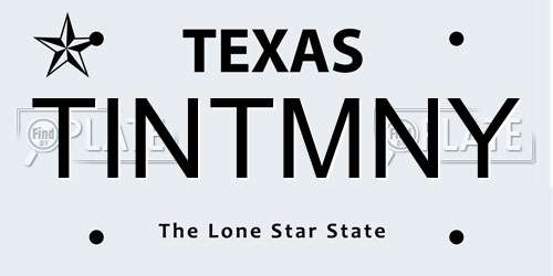 TINTMNY Texas License Plate