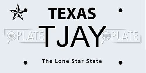 TJAY Texas License Plate