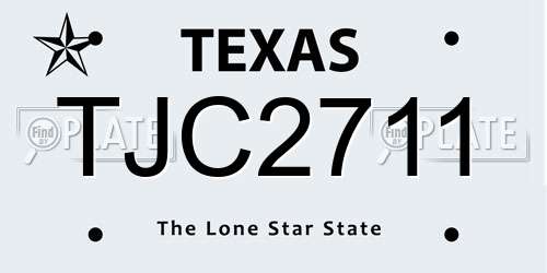 TJC2711 Texas License Plate