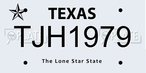 TJH1979 Texas License Plate
