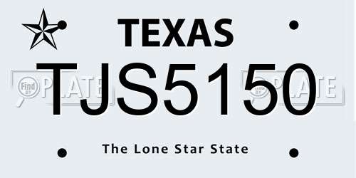 TJS5150 Texas License Plate