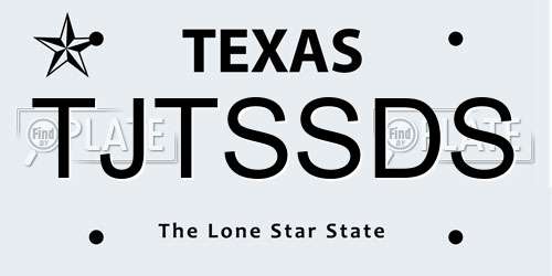 TJTSSDS Texas License Plate