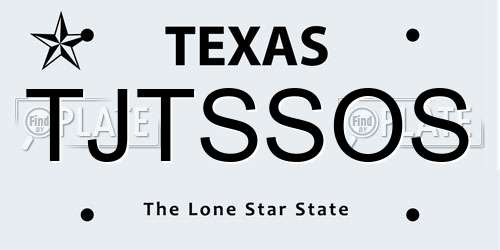TJTSSOS Texas License Plate