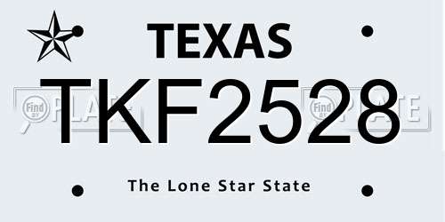 TKF2528 Texas License Plate