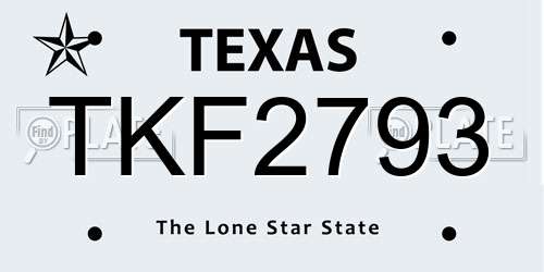 TKF2793 Texas License Plate