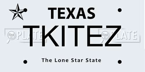 TKITEZ Texas License Plate