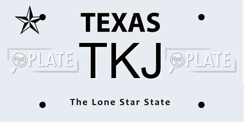 TKJ Texas License Plate