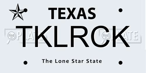 TKLRCK Texas License Plate