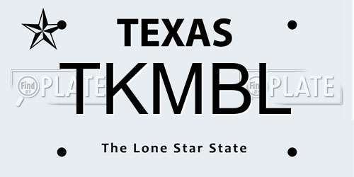 TKMBL Texas License Plate