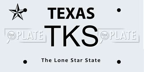 TKS Texas License Plate