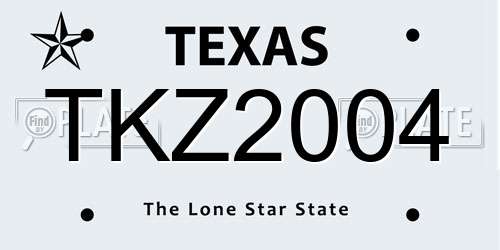 TKZ2004 Texas License Plate