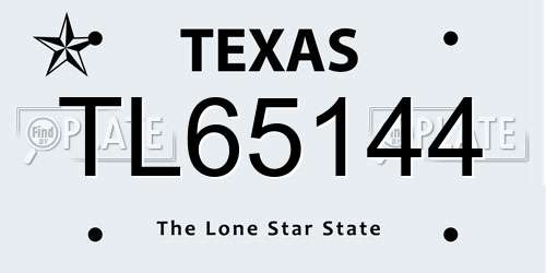 TL65144 Texas License Plate
