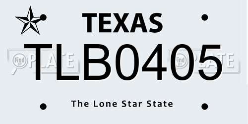 TLB0405 Texas License Plate